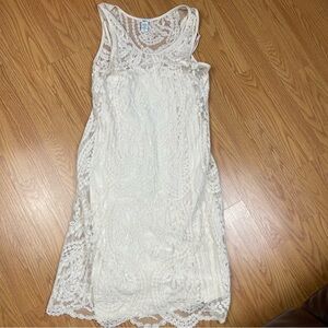 Bar III Lace Midi Dress - Cream